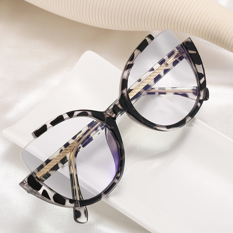 Half Frame Cat Eye Anti-Blue Light Glasses