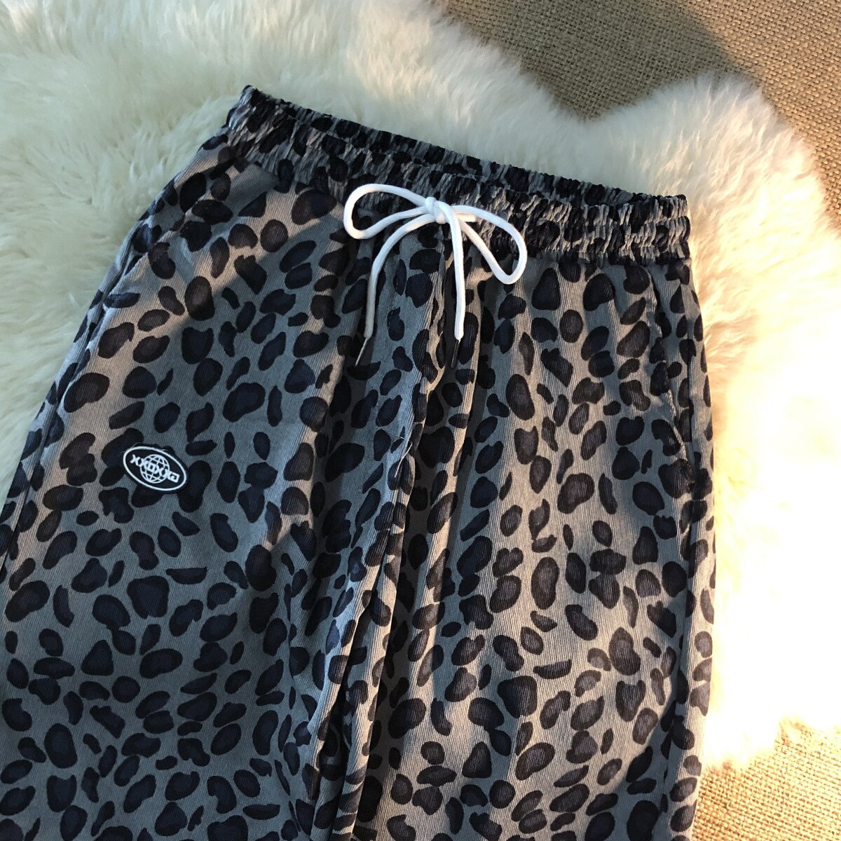 Leopard Print Casual Loose Pants