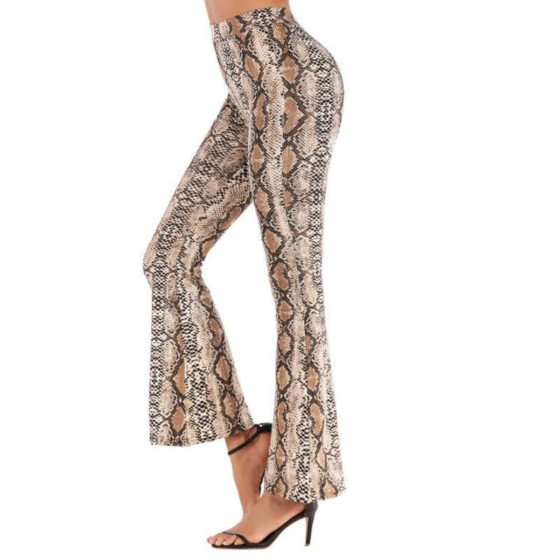 Animal Print Flare Pants