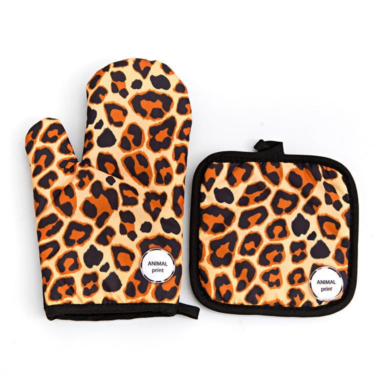 Animal Print Oven Gloves