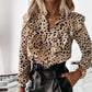 Leopard Print Ruffles Shirt