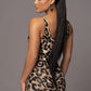 Leopard Print Elastic Jumpsuit