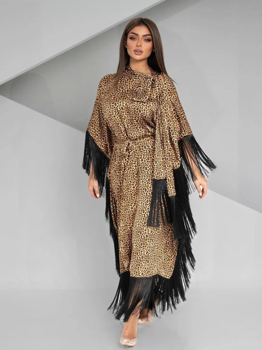 Leopard Print Abaya