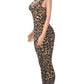 Leopard Print Elastic Jumpsuit