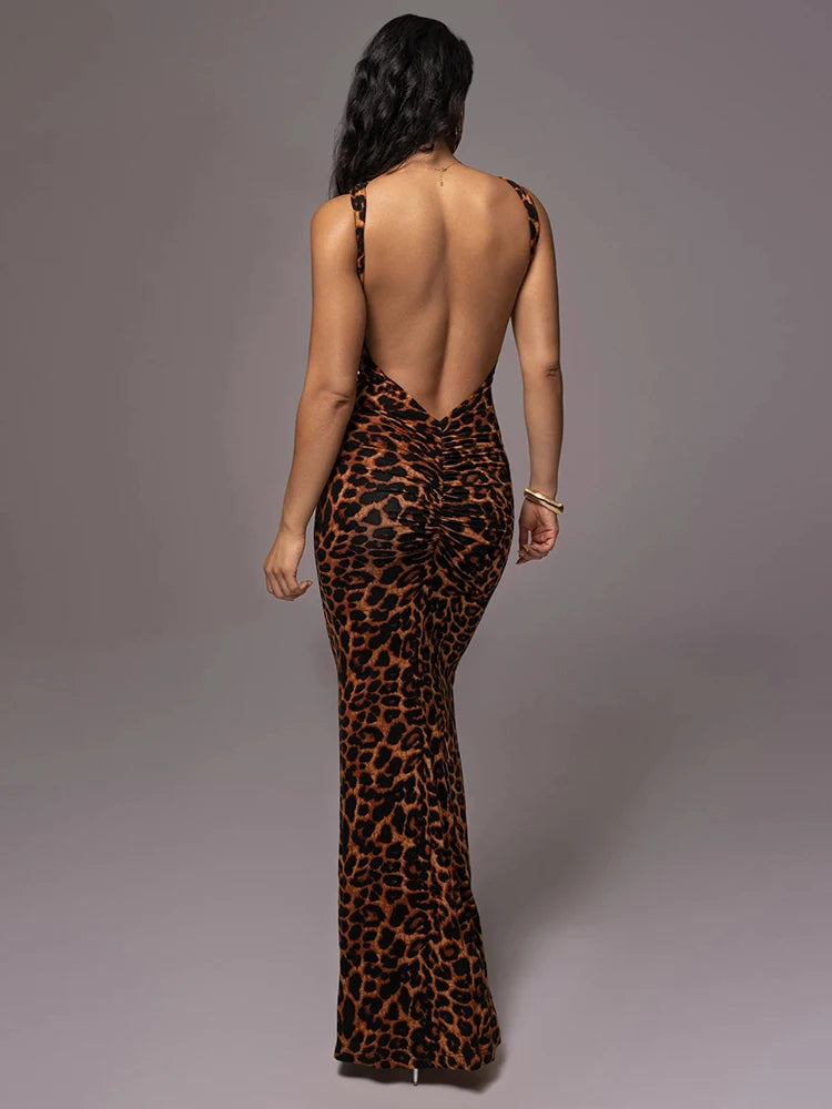 Party Leopard Print Dress