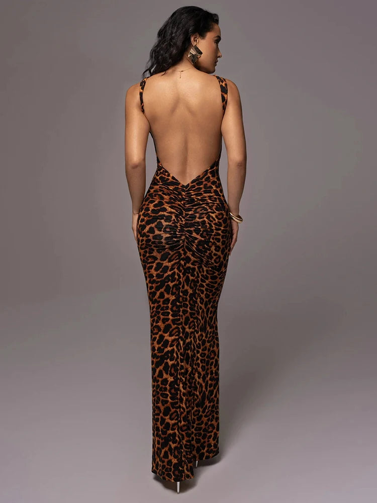 Party Leopard Print Dress