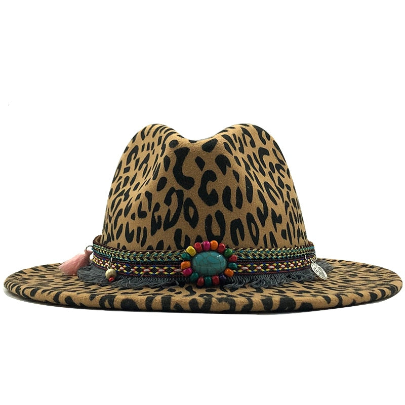 Animal Print Fedora Hat