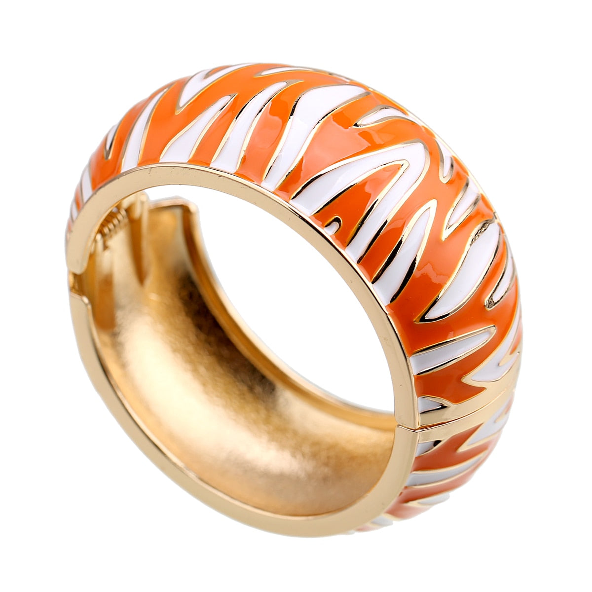 zebra cuff bracelet orange