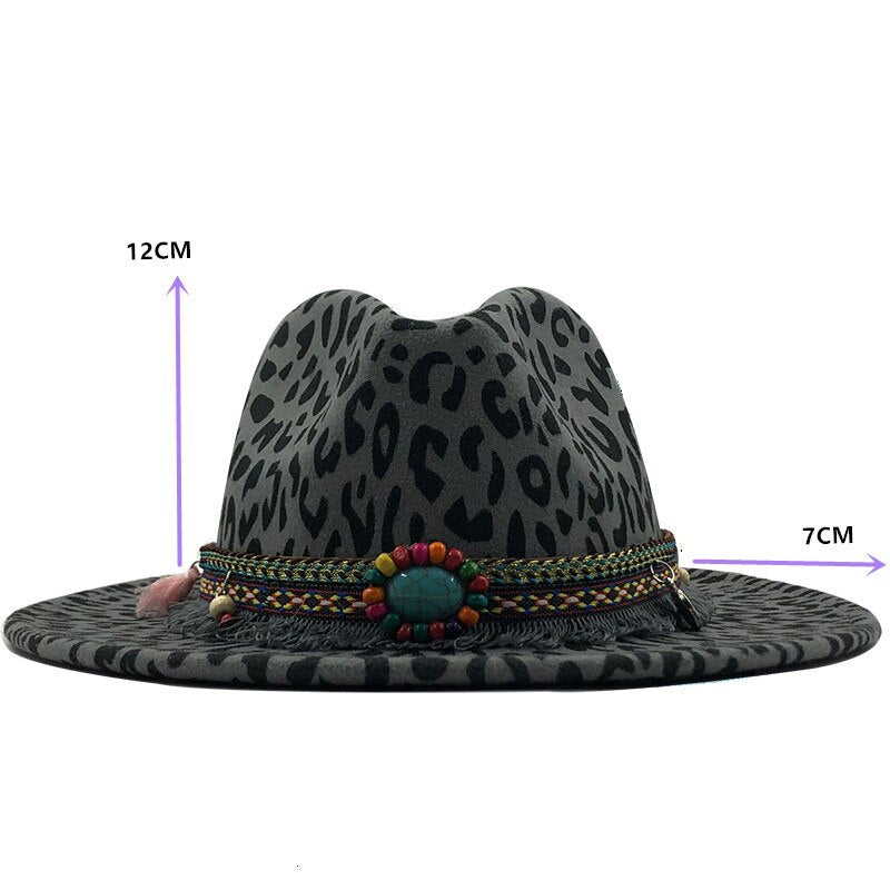 Animal Print Fedora Hat