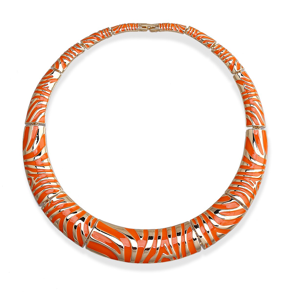 zebra necklace orange