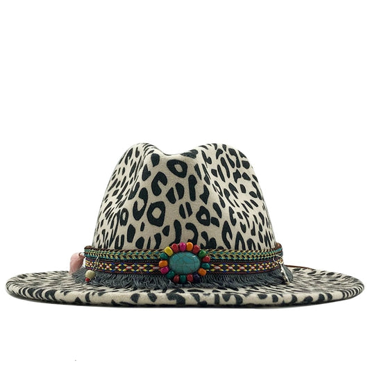 Animal Print Fedora Hat