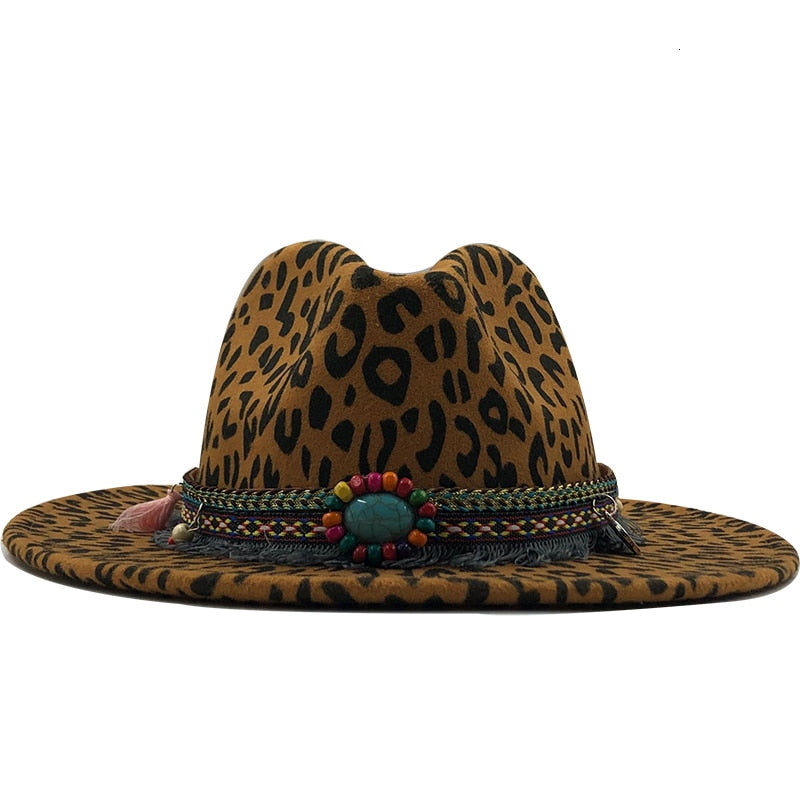 Animal Print Fedora Hat