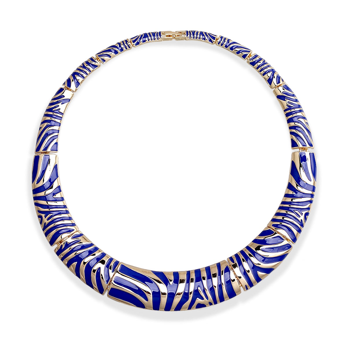 zebra necklace royal blue