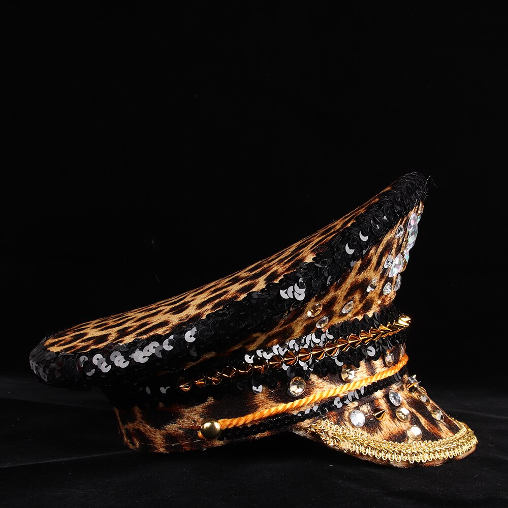 Captains Leopard Print Festival Hat