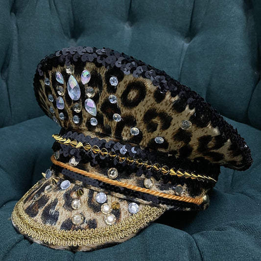 Captains Leopard Print Festival Hat