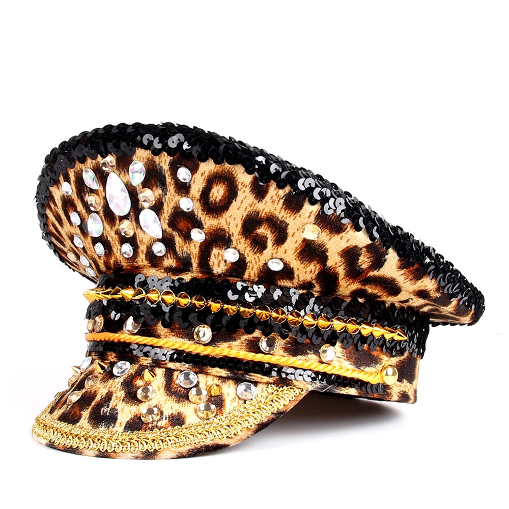 Captains Leopard Print Festival Hat