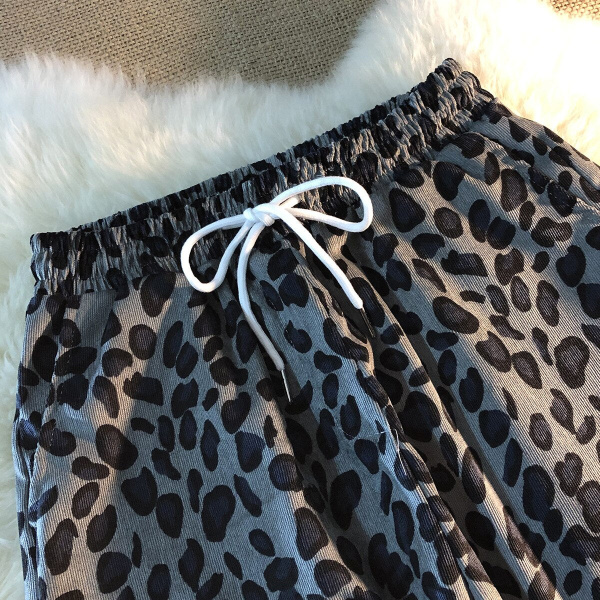 Leopard Print Casual Loose Pants