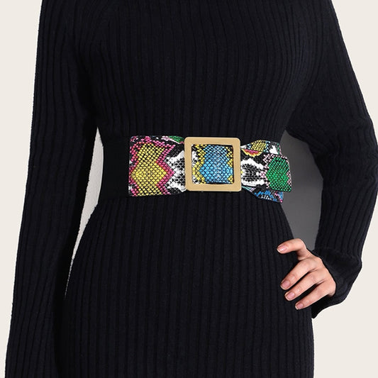 Snake Print Corset Belt