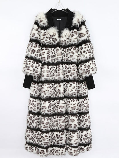 Warm Leopard Faux Fur Coat