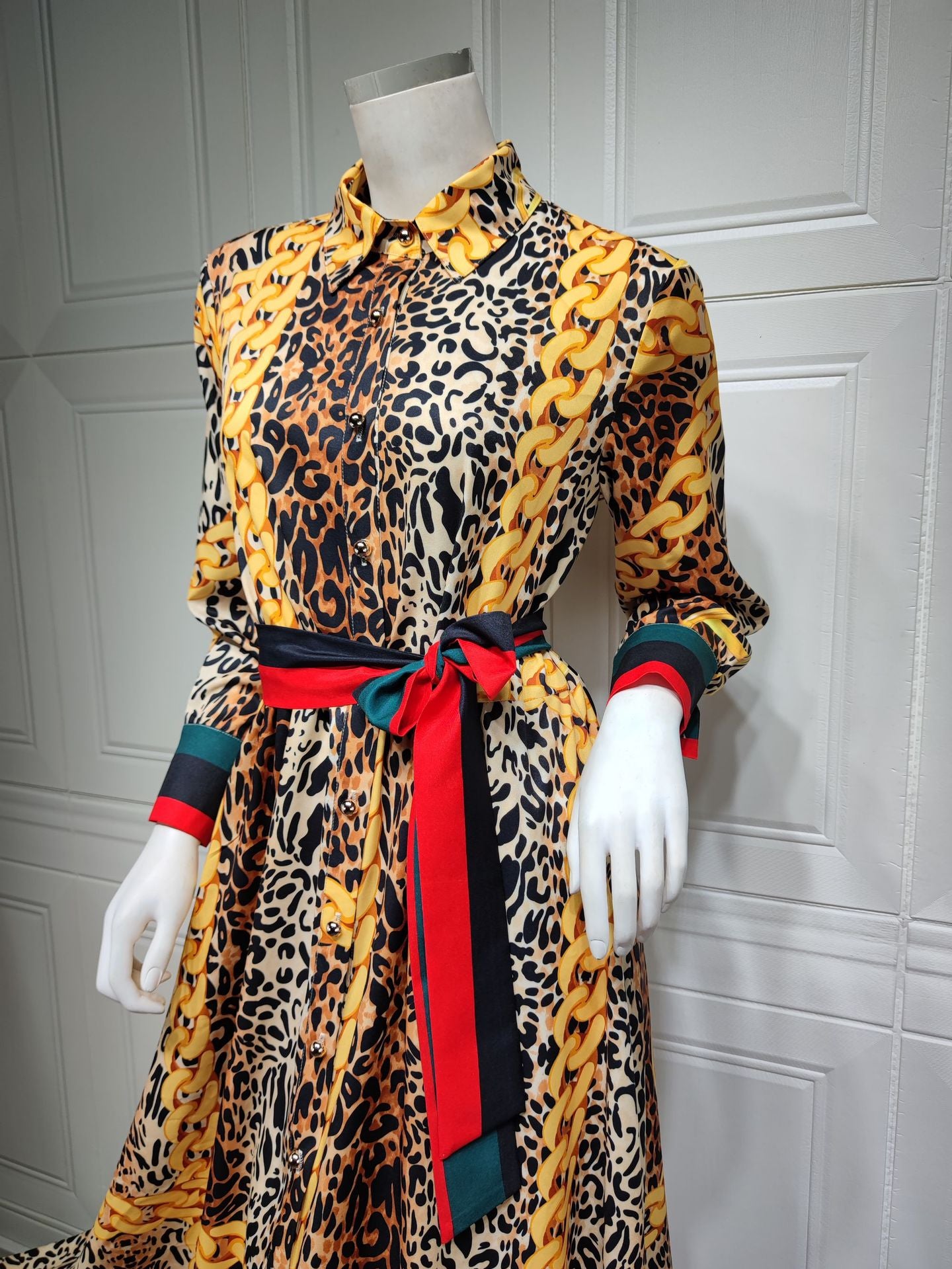 Leopard print cheap abaya